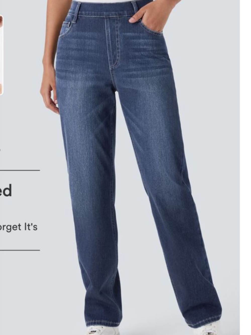 Halara Pull On Straight Leg Jeans
